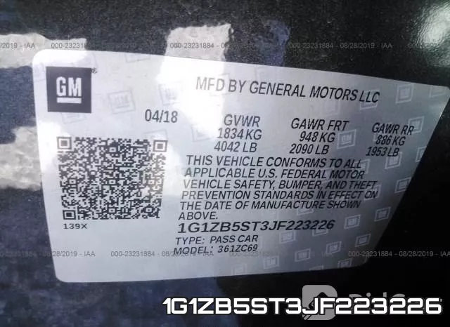 1G1ZB5ST3JF223226 фото 10