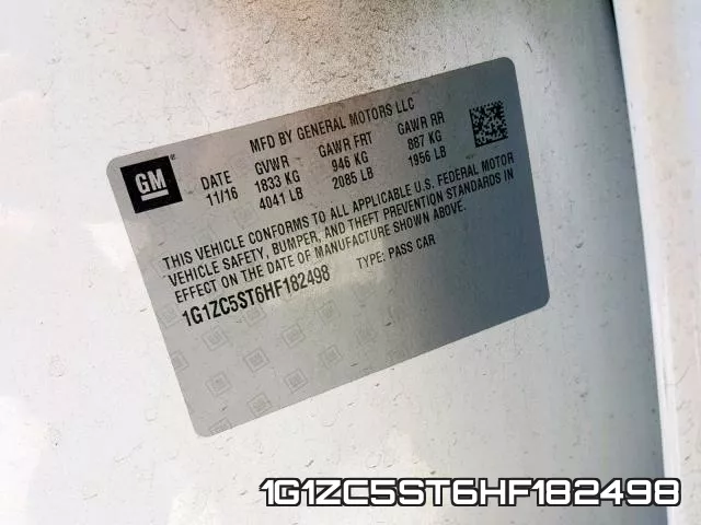 1G1ZC5ST6HF182498 фото 2