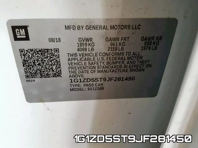 1G1ZD5ST9JF281450 фото 2