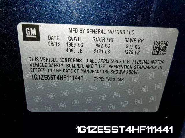 1G1ZE5ST4HF111441 фото 2