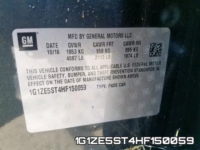 1G1ZE5ST4HF150059 фото 2