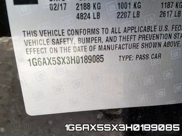 1G6AX5SX3H0189085 фото 2