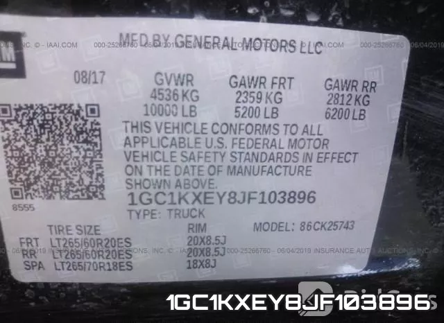 1GC1KXEY8JF103896 фото 10