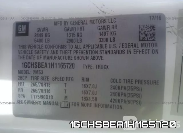 1GCHSBEA1H1165720 фото 10