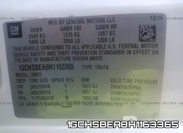 1GCHSBEA8H1163365 фото 10