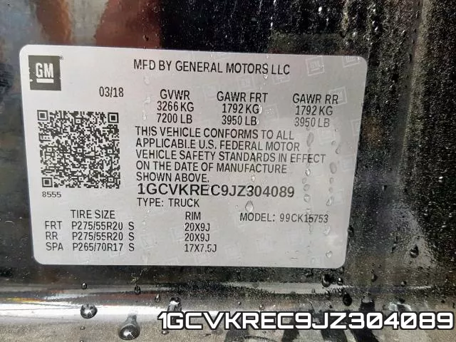 1GCVKREC9JZ304089 фото 2