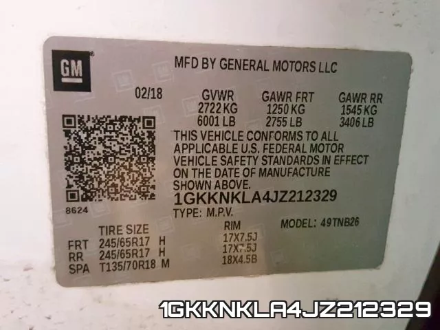 1GKKNKLA4JZ212329 фото 2