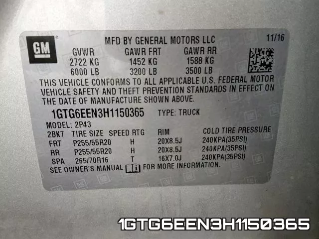 1GTG6EEN3H1150365 фото 2