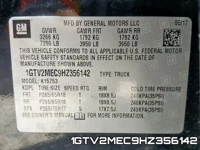 1GTV2MEC9HZ356142 фото 2