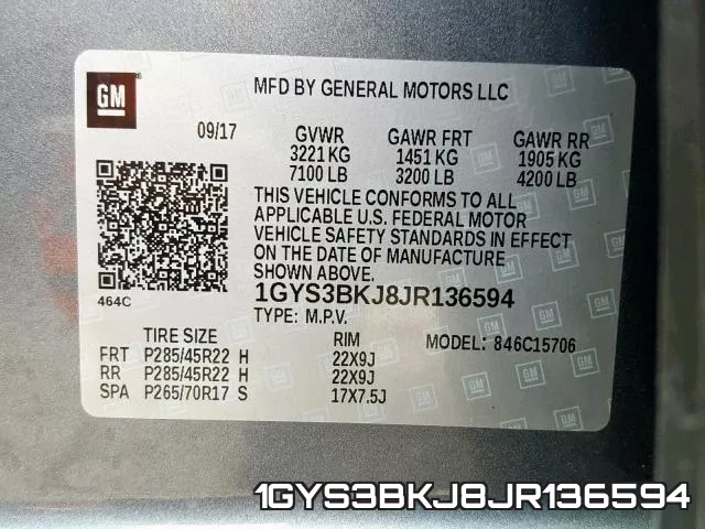1GYS3BKJ8JR136594 фото 2