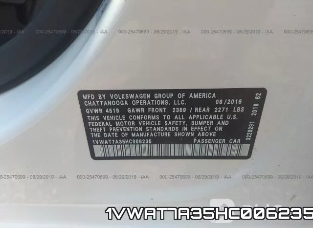 1VWAT7A35HC006235 фото 10