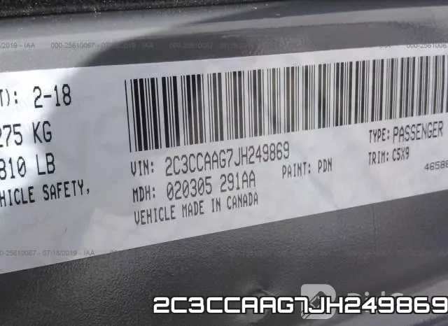 2C3CCAAG7JH249869 фото 10