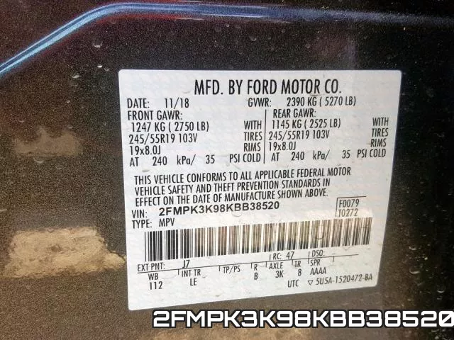 2FMPK3K98KBB38520 фото 2