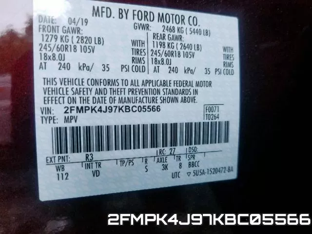 2FMPK4J97KBC05566 фото 2