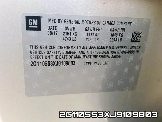 2G1105S3XJ9109803 фото 2