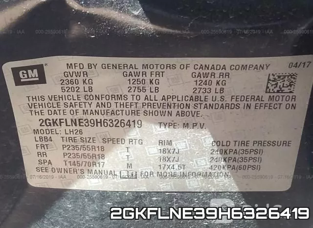 2GKFLNE39H6326419 фото 10