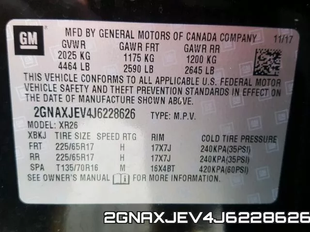 2GNAXJEV4J6228626 фото 2