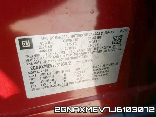 2GNAXMEV7J6103072 фото 2