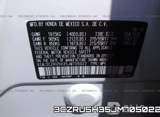 3CZRU5H35JM705022 фото 10