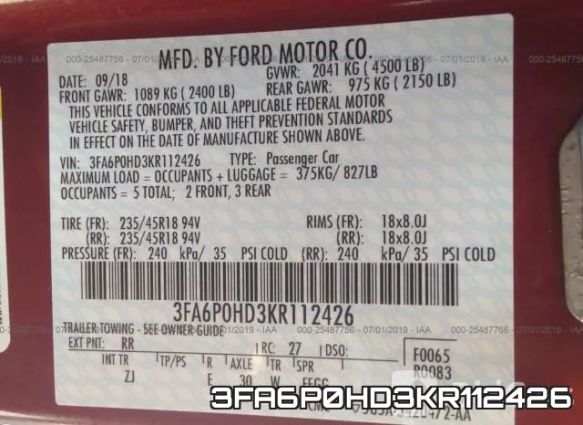 3FA6P0HD3KR112426 фото 10