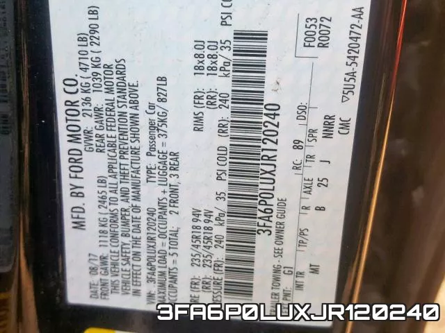 3FA6P0LUXJR120240 фото 2
