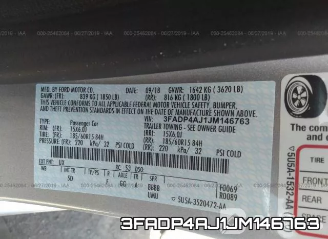 3FADP4AJ1JM146763 фото 10