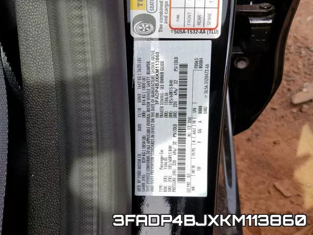 3FADP4BJXKM113860 фото 2