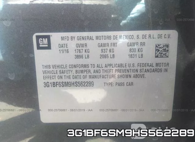 3G1BF6SM9HS562289 фото 10