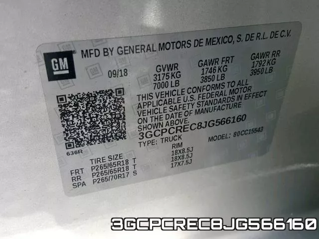 3GCPCREC8JG566160 фото 2