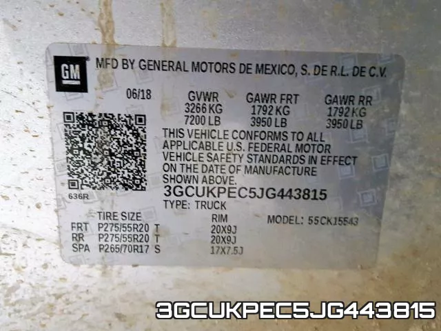 3GCUKPEC5JG443815 фото 2