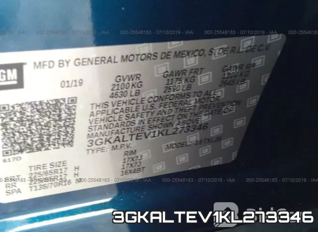 3GKALTEV1KL273346 фото 10