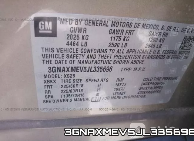 3GNAXMEV5JL335696 фото 10