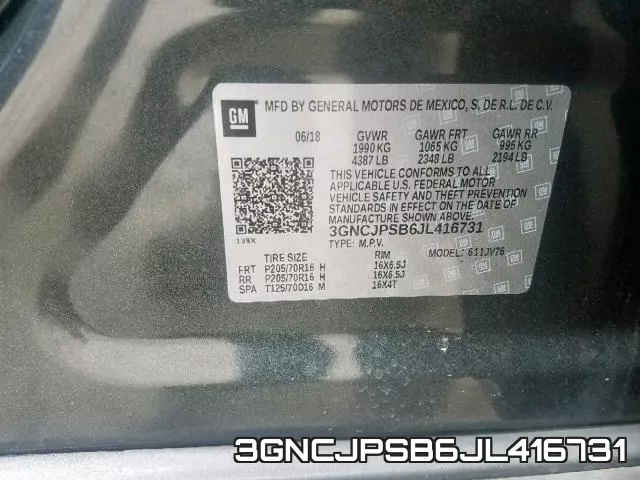 3GNCJPSB6JL416731 фото 2