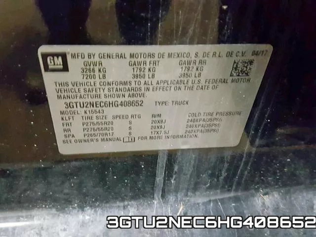 3GTU2NEC6HG408652 фото 2