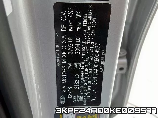 3KPF24AD0KE009577 фото 2