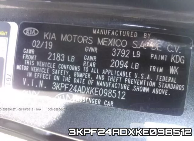 3KPF24ADXKE098512 фото 10