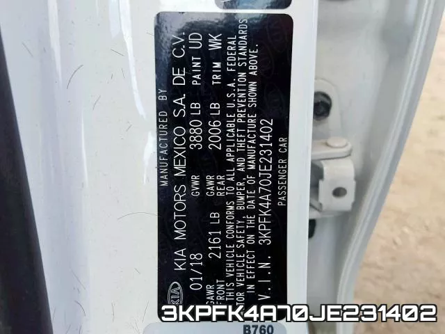 3KPFK4A70JE231402 фото 2