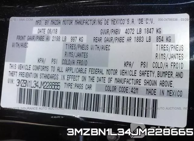 3MZBN1L34JM228665 фото 10