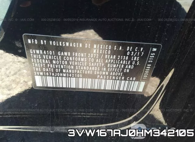 3VW167AJ0HM342105 фото 10