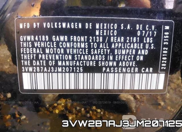 3VW2B7AJ3JM207125 фото 10