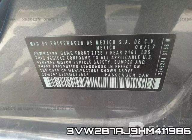 3VW2B7AJ9HM411986 фото 10