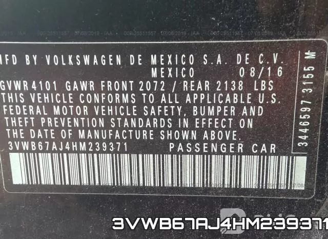 3VWB67AJ4HM239371 фото 10