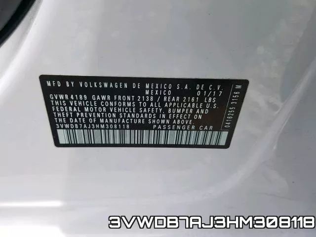 3VWDB7AJ3HM308118 фото 2