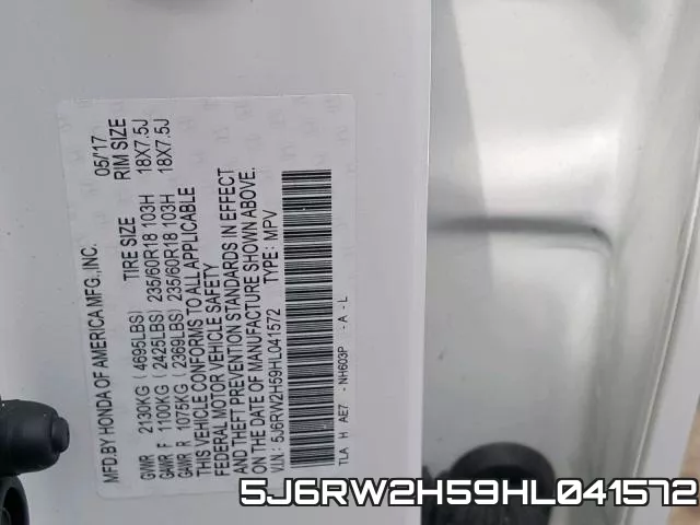 5J6RW2H59HL041572 фото 2