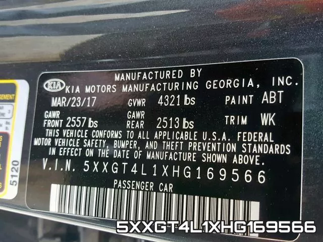 5XXGT4L1XHG169566 фото 2