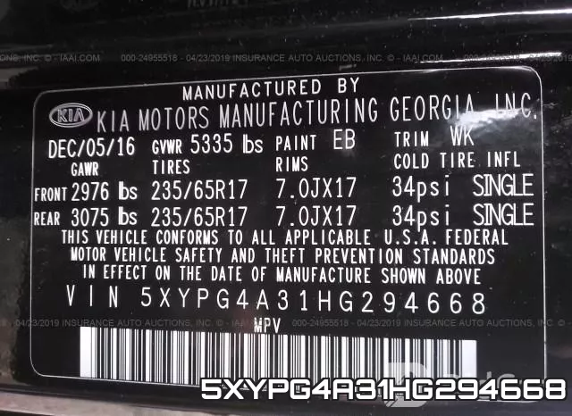 5XYPG4A31HG294668 фото 10