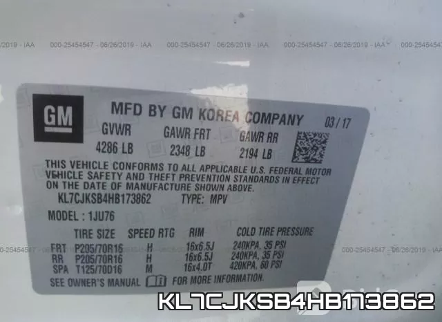 KL7CJKSB4HB173862 фото 10