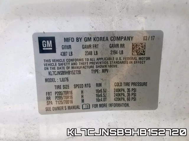 KL7CJNSB9HB152720 фото 2