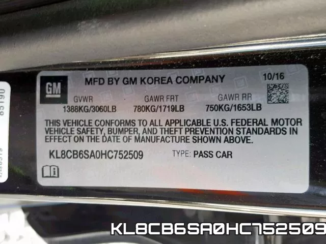 KL8CB6SA0HC752509 фото 2