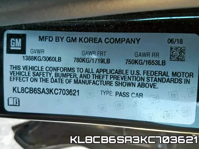 KL8CB6SA3KC703621 фото 2